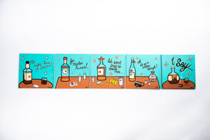 ‘Blok’s Cafe’ | Set of 5 paintings